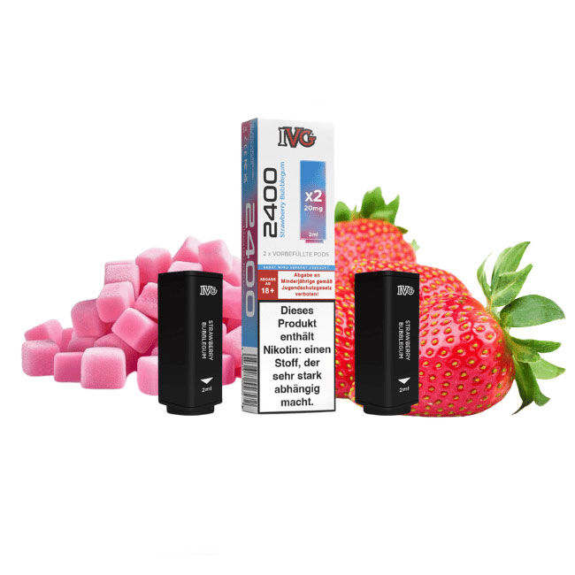 IVG 2400 Pods 20mg 2ml Strawberry Bubble