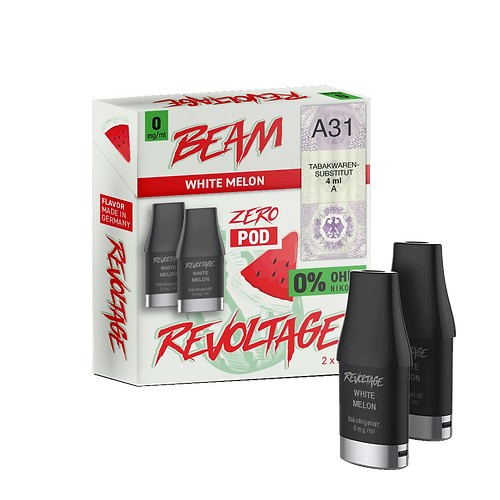 Revoltage Beam Pod 2er White Melon 0 mg/ml Revoltage Beam Pod 2er White Melon 0 mg/ml