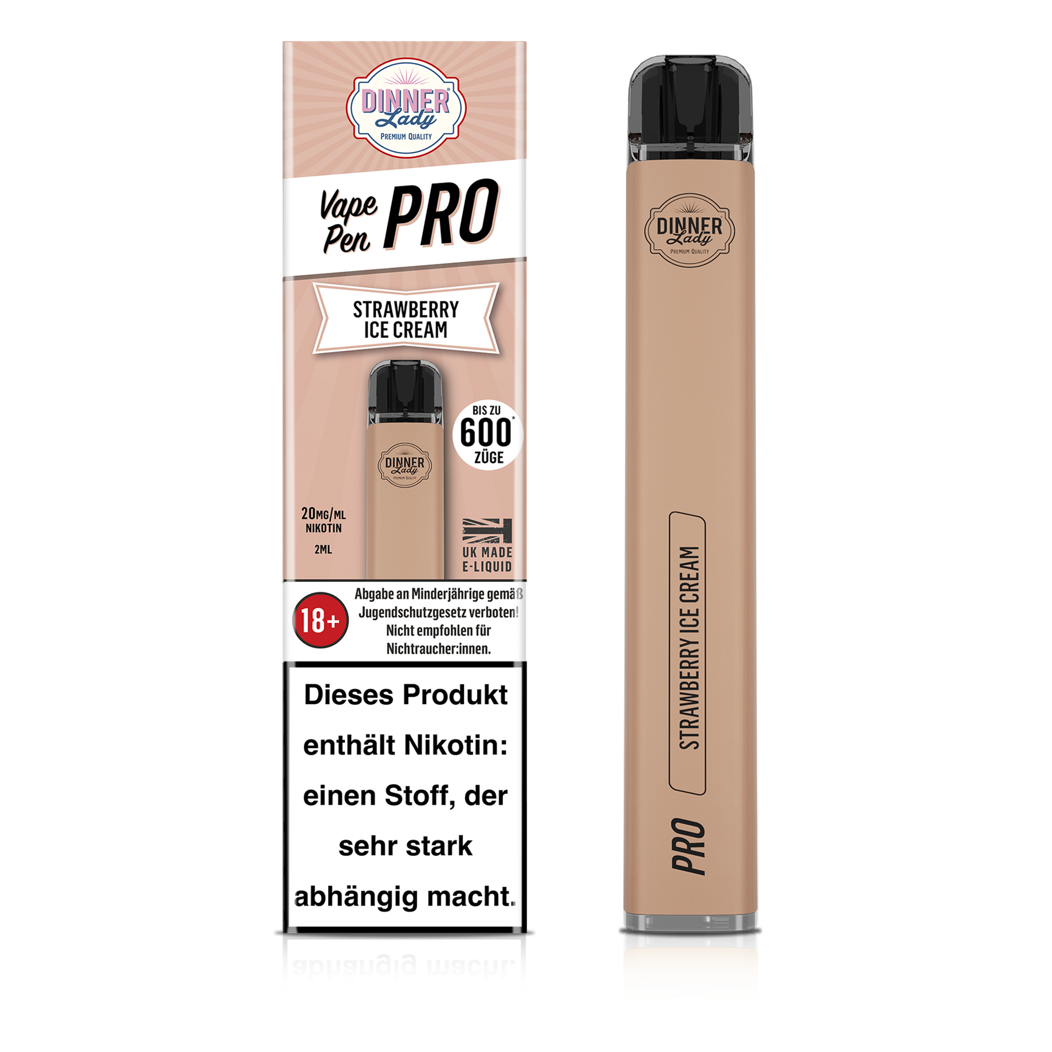 Dinner Lady Vape Pen Pro Strawberry Ice Cream Dinner Lady Vape Pen Pro