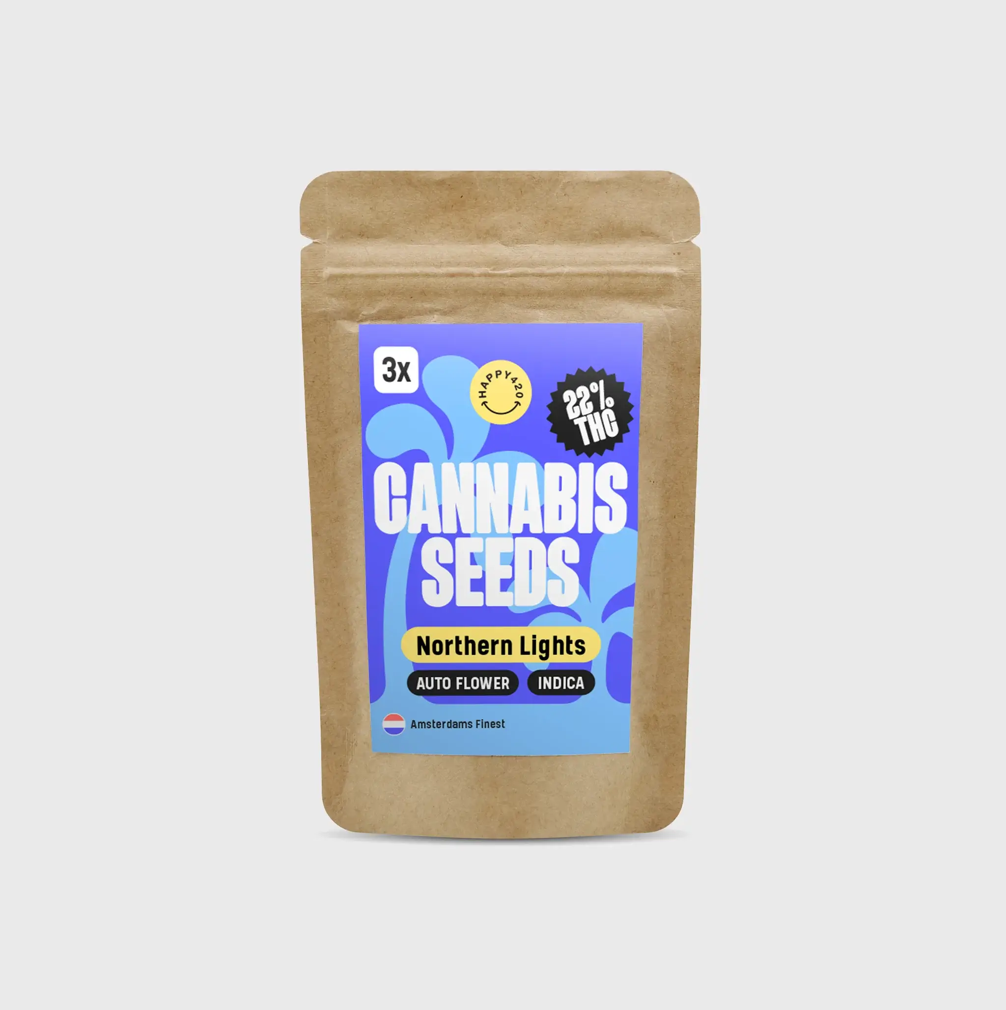 Amsterdam Finest THC Samen 3Stück Northem Light 22% THC