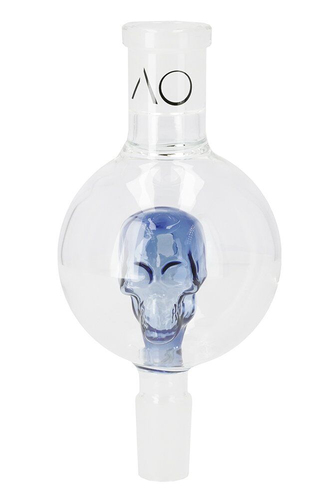 AO Glas Molassefänger 18/8 Skull Blau