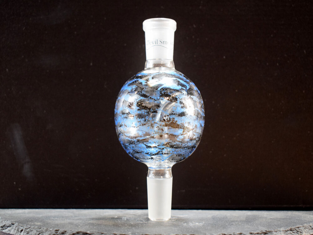 Devil Smoke Glas Molassefänger 18/8 Paint Mini Blau Schwarz