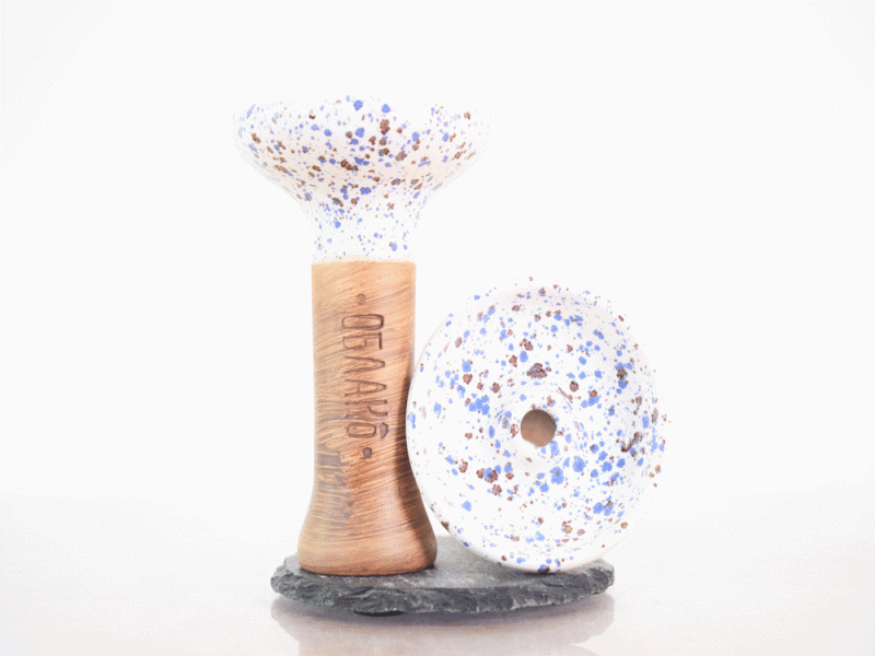 Oblako Phunnel M Glazed White Blue Dot Oblako Phunnel M Glazed White Blue Dot