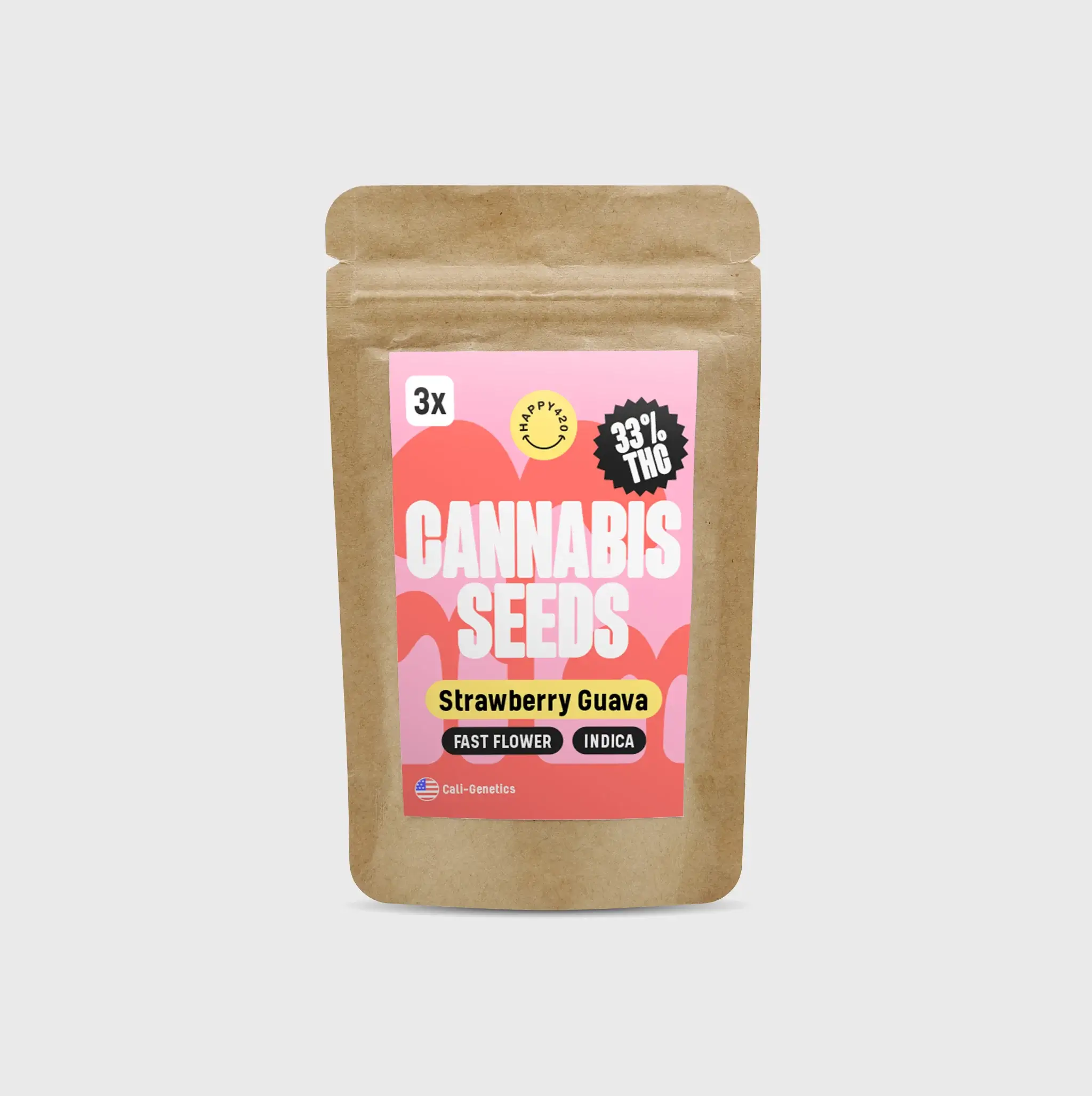 Cali Genetics THC Seeds 3Stück Strawberry Guave 33% THC Cali Genetics THC Seeds 3Stück Strawberry Guave 33% THC