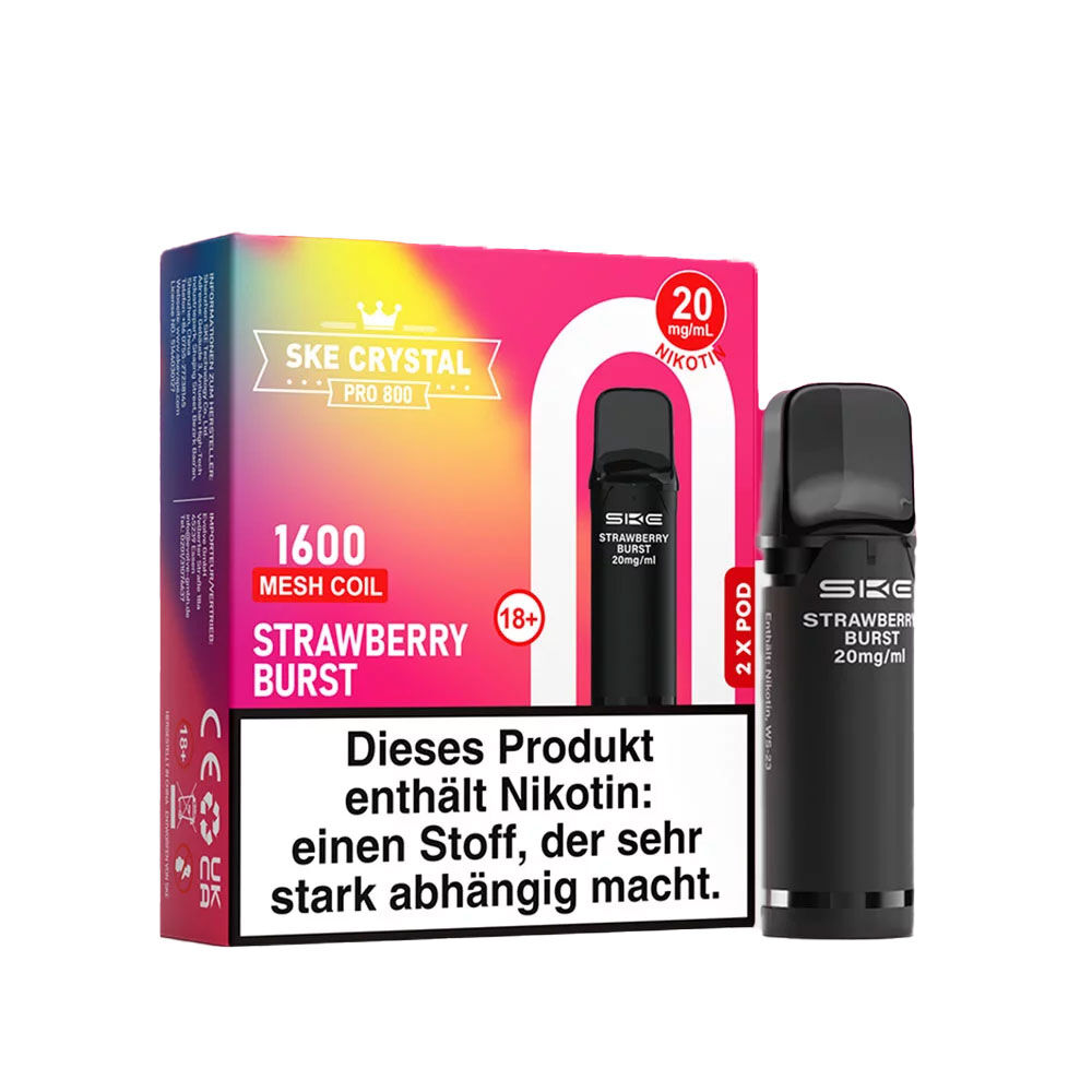SKE Crystal Pods Pro 800 Strawberry Burst