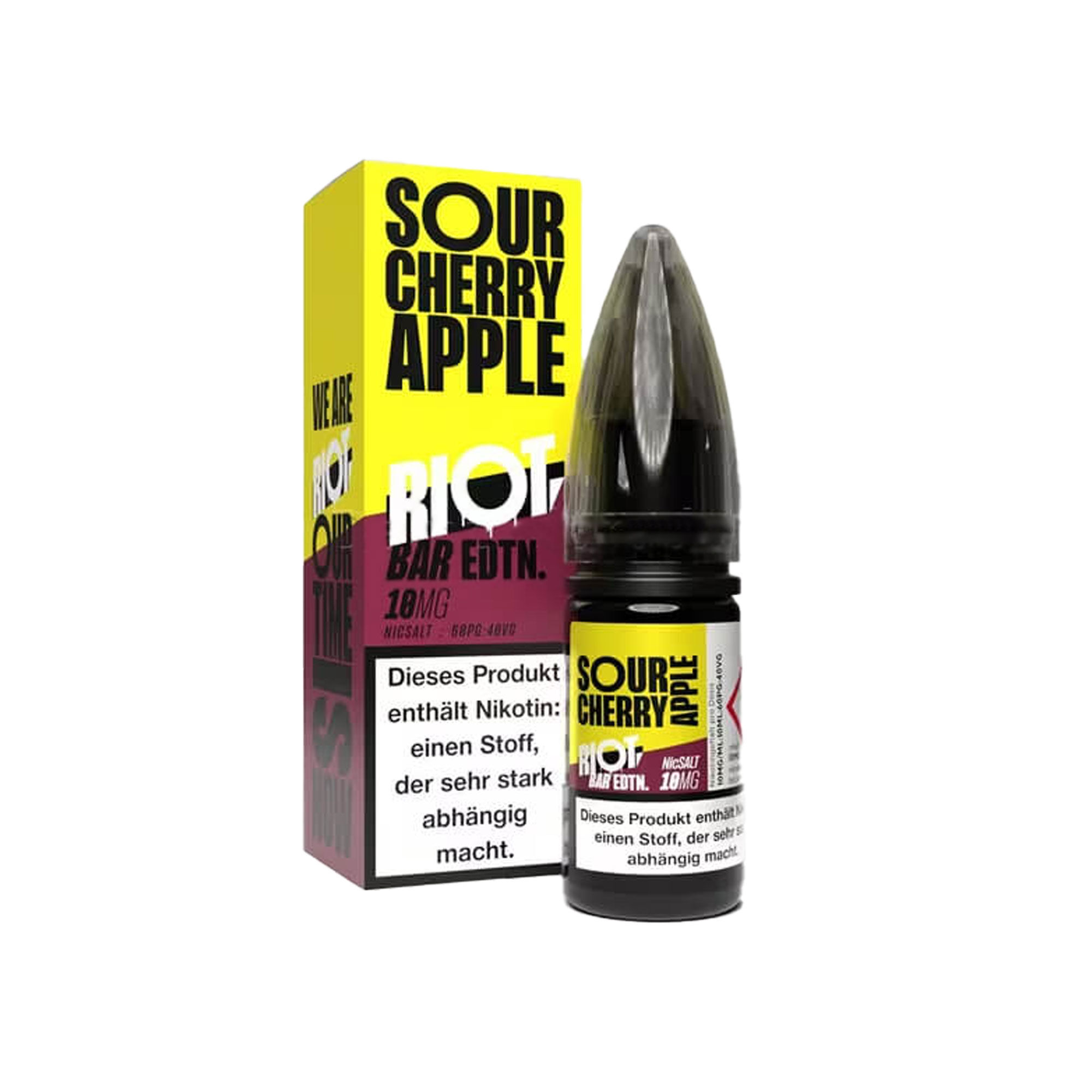 Riot Salt Bar Edition 10ml Sour Cherry Apple-10 mg/ml Riot Salt Bar Edition 10ml Sour Cherry Apple-10 mg/ml