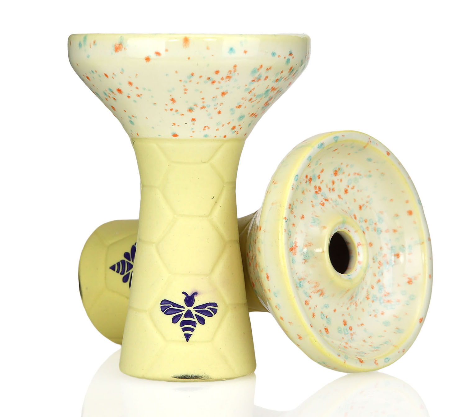 Bee Hookah Phunnel Yellow White Orange Light Blue Bee Hookah Phunnel Yellow White Orange Light Blue