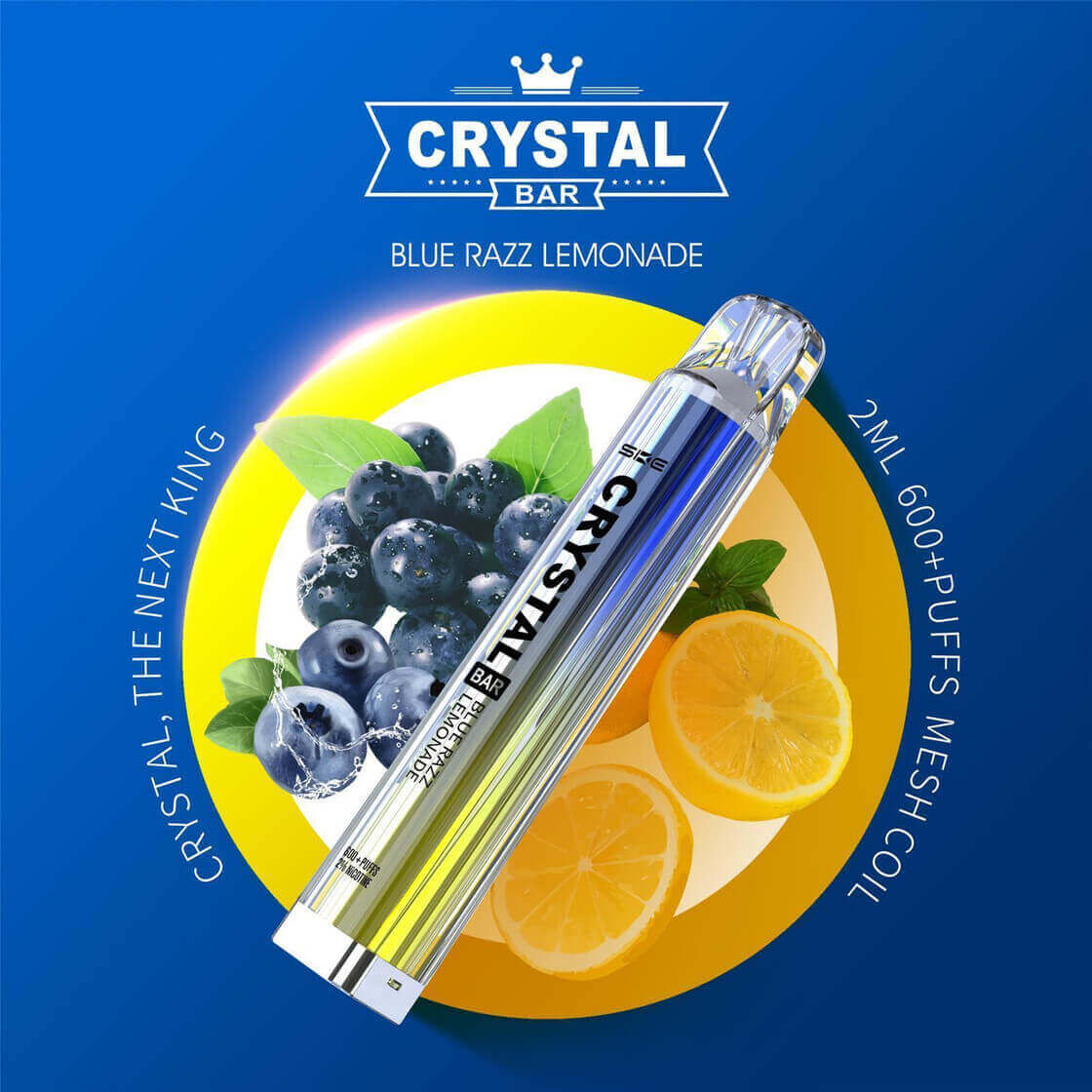 Crystal Bar SKE  600 Blue Razz Lemonade