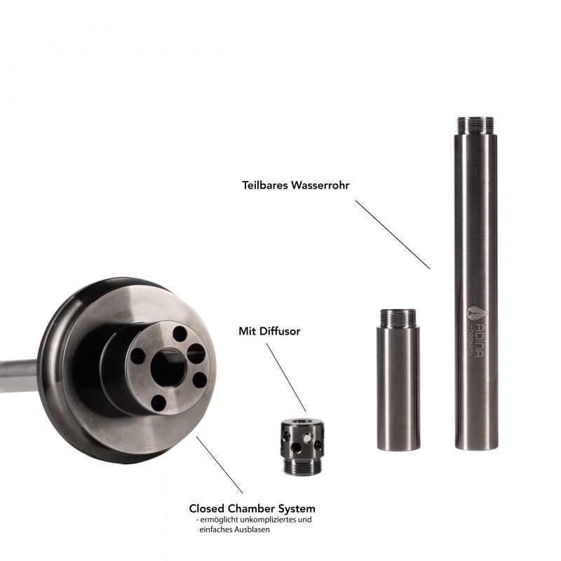 Adina Hookah Motion Black Fog Clear Adina Hookah Motion Black Fog Clear