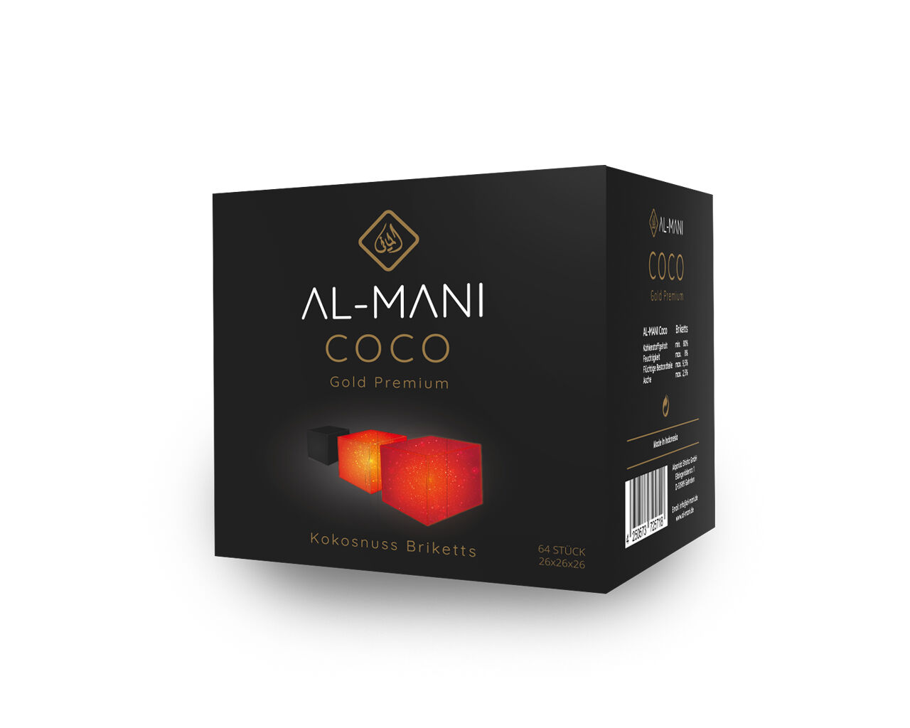 Al Mani Kohle 26mm Gold Premium 1Kg Al Mani Kohle 26mm Gold Premium 1Kg