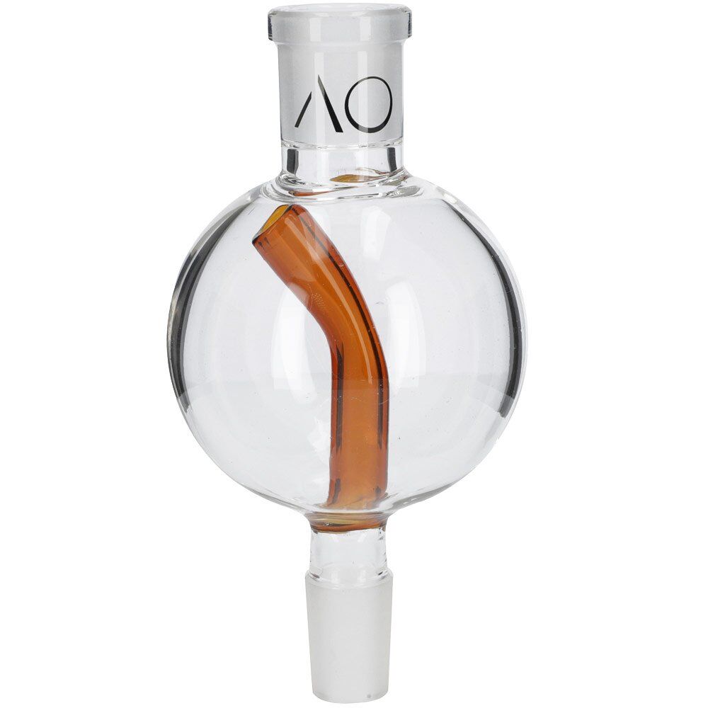 AO Glas Molassefänger 18/8 Kugel 60mm Stem Amber